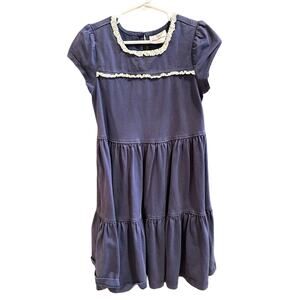 Navy Hanna Andersson Tiered Dress, VGUC, Sz 110cm (5)  (5A)